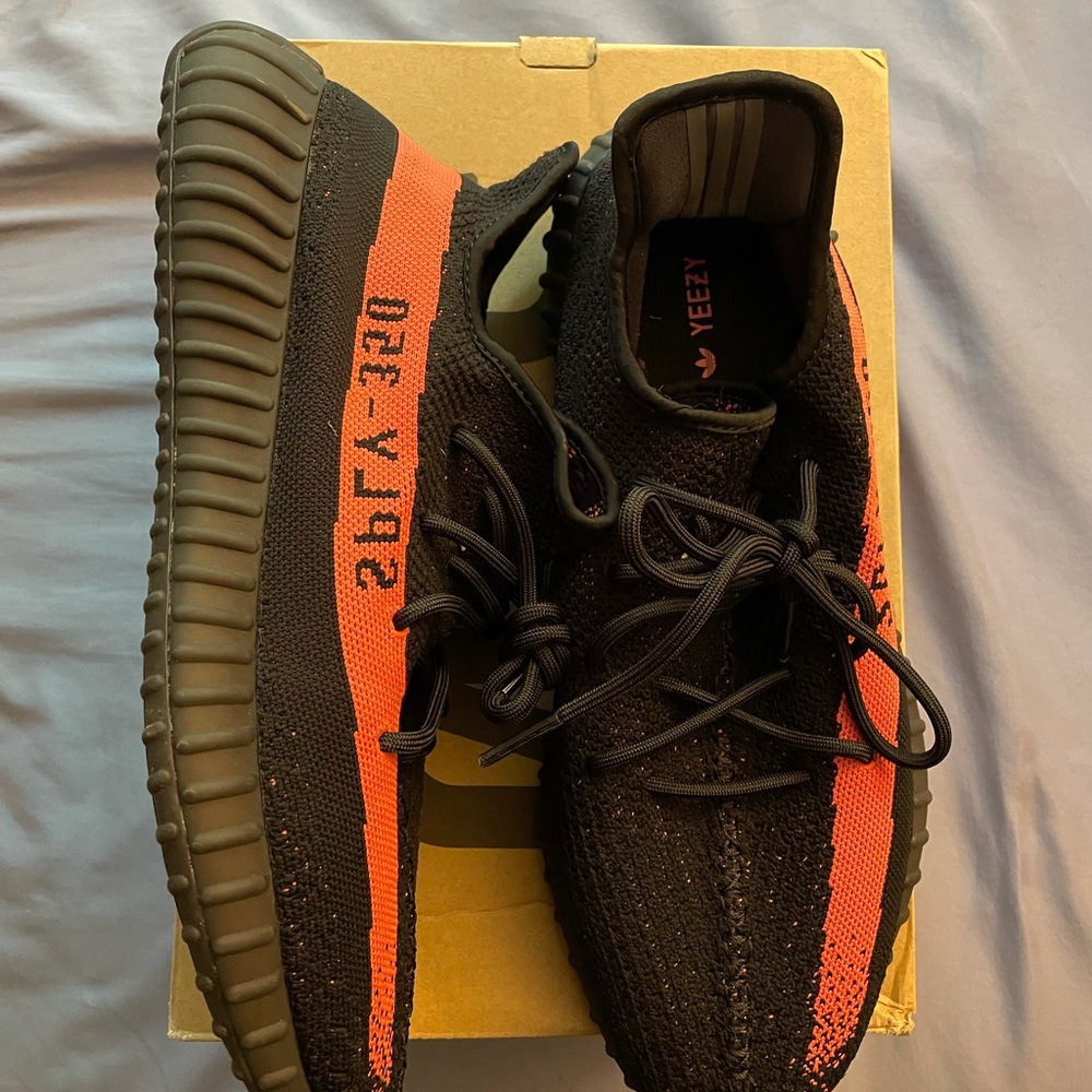 Yeezys 350 v2 red stripe color way new size 14!!